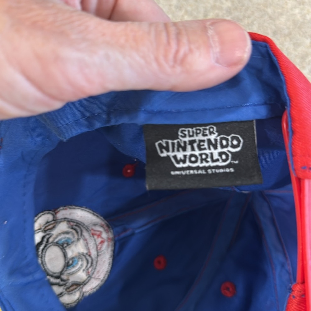 Nintendo Super Mario Red and Blue Hat with Yellow Brim - Picture 4 of 4